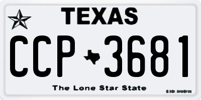TX license plate CCP3681