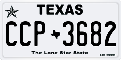 TX license plate CCP3682