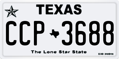 TX license plate CCP3688