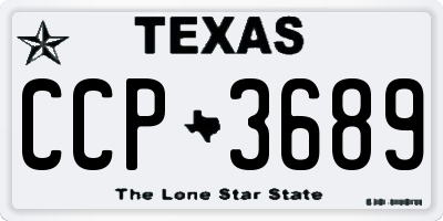 TX license plate CCP3689