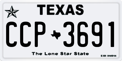 TX license plate CCP3691