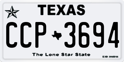 TX license plate CCP3694