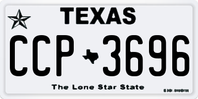 TX license plate CCP3696