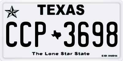 TX license plate CCP3698
