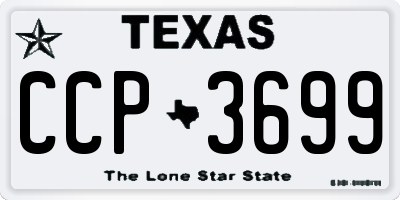 TX license plate CCP3699