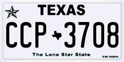 TX license plate CCP3708