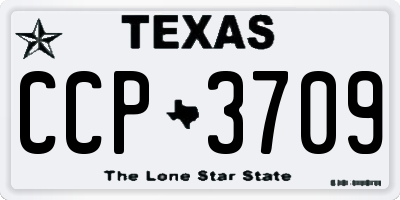 TX license plate CCP3709