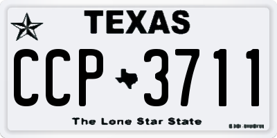 TX license plate CCP3711