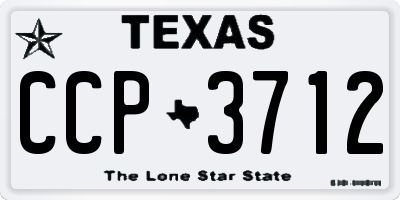 TX license plate CCP3712