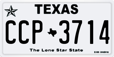 TX license plate CCP3714
