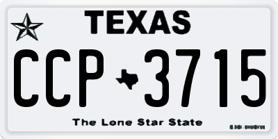 TX license plate CCP3715