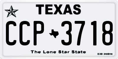 TX license plate CCP3718