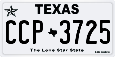 TX license plate CCP3725