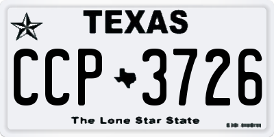 TX license plate CCP3726