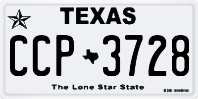 TX license plate CCP3728