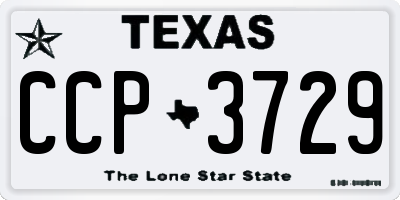 TX license plate CCP3729