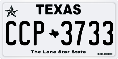 TX license plate CCP3733