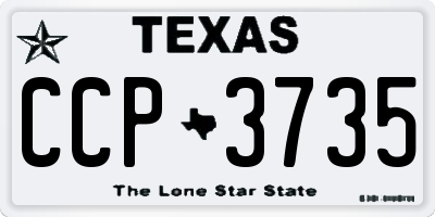 TX license plate CCP3735