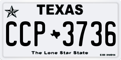 TX license plate CCP3736