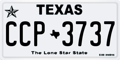 TX license plate CCP3737