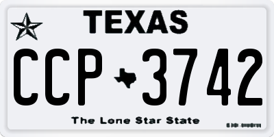 TX license plate CCP3742