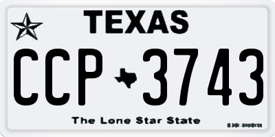 TX license plate CCP3743