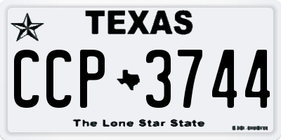 TX license plate CCP3744