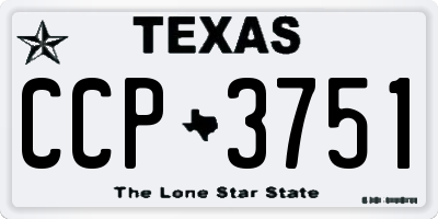TX license plate CCP3751