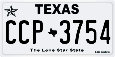 TX license plate CCP3754