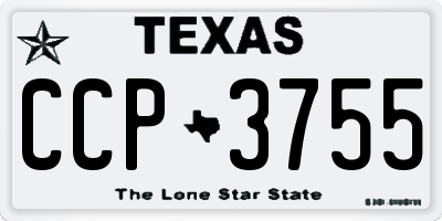 TX license plate CCP3755