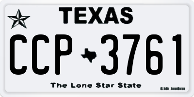 TX license plate CCP3761