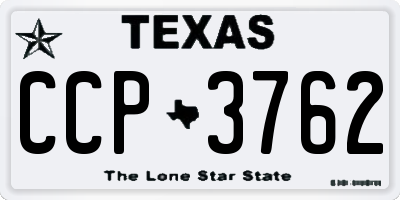 TX license plate CCP3762