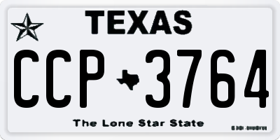 TX license plate CCP3764