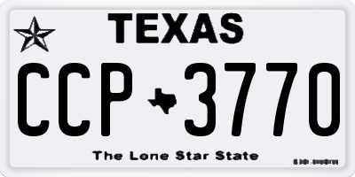 TX license plate CCP3770