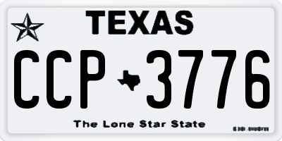 TX license plate CCP3776