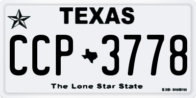 TX license plate CCP3778