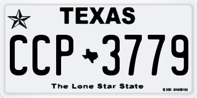 TX license plate CCP3779