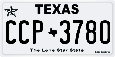 TX license plate CCP3780