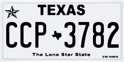 TX license plate CCP3782