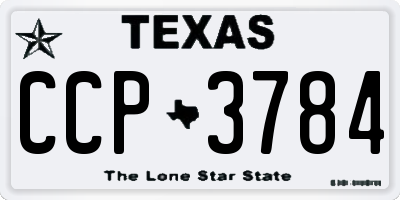 TX license plate CCP3784