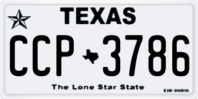 TX license plate CCP3786