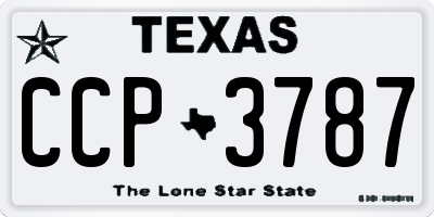 TX license plate CCP3787