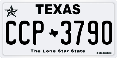 TX license plate CCP3790