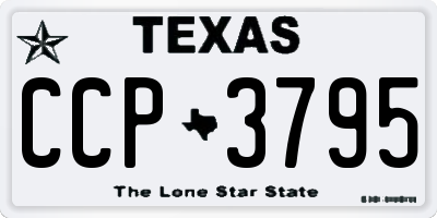 TX license plate CCP3795
