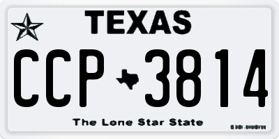 TX license plate CCP3814
