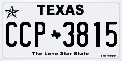 TX license plate CCP3815