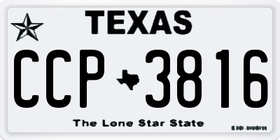 TX license plate CCP3816