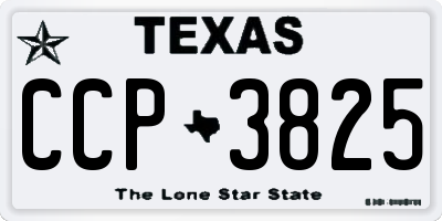 TX license plate CCP3825