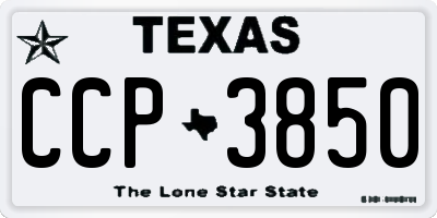 TX license plate CCP3850