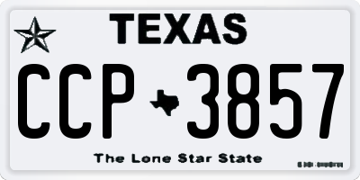 TX license plate CCP3857
